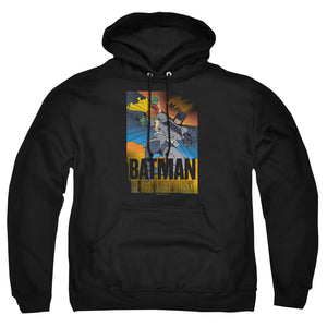 AN OFFCIALLY LICENSED BATMAN DK RETURNS ADULT UNISEX PULLOVER HOODIE BLACK