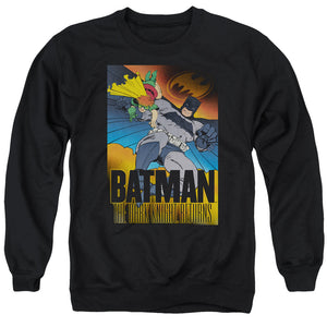 AN OFFCIALLY LICENSED BATMAN DK RETURNS ADULT UNISEX CREWNECK SWEATSHIRT BLACK