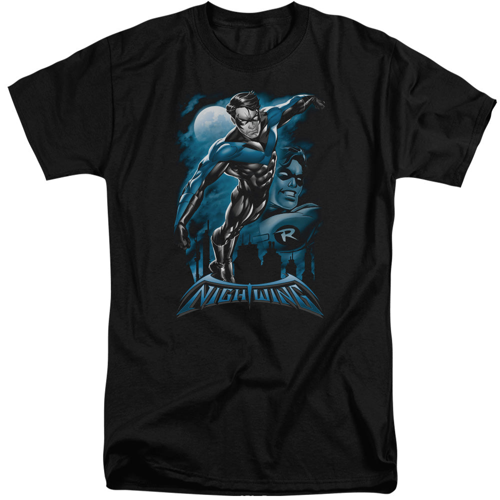AN OFFCIALLY LICENSED BATMAN ALL GROWN UP MEN'S TALL FIT T-SHIRT BLACK