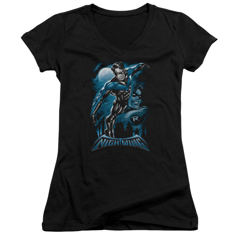 Batman All Grown Up Licensed Women's T-Shirt Juniors V-Neck SM
