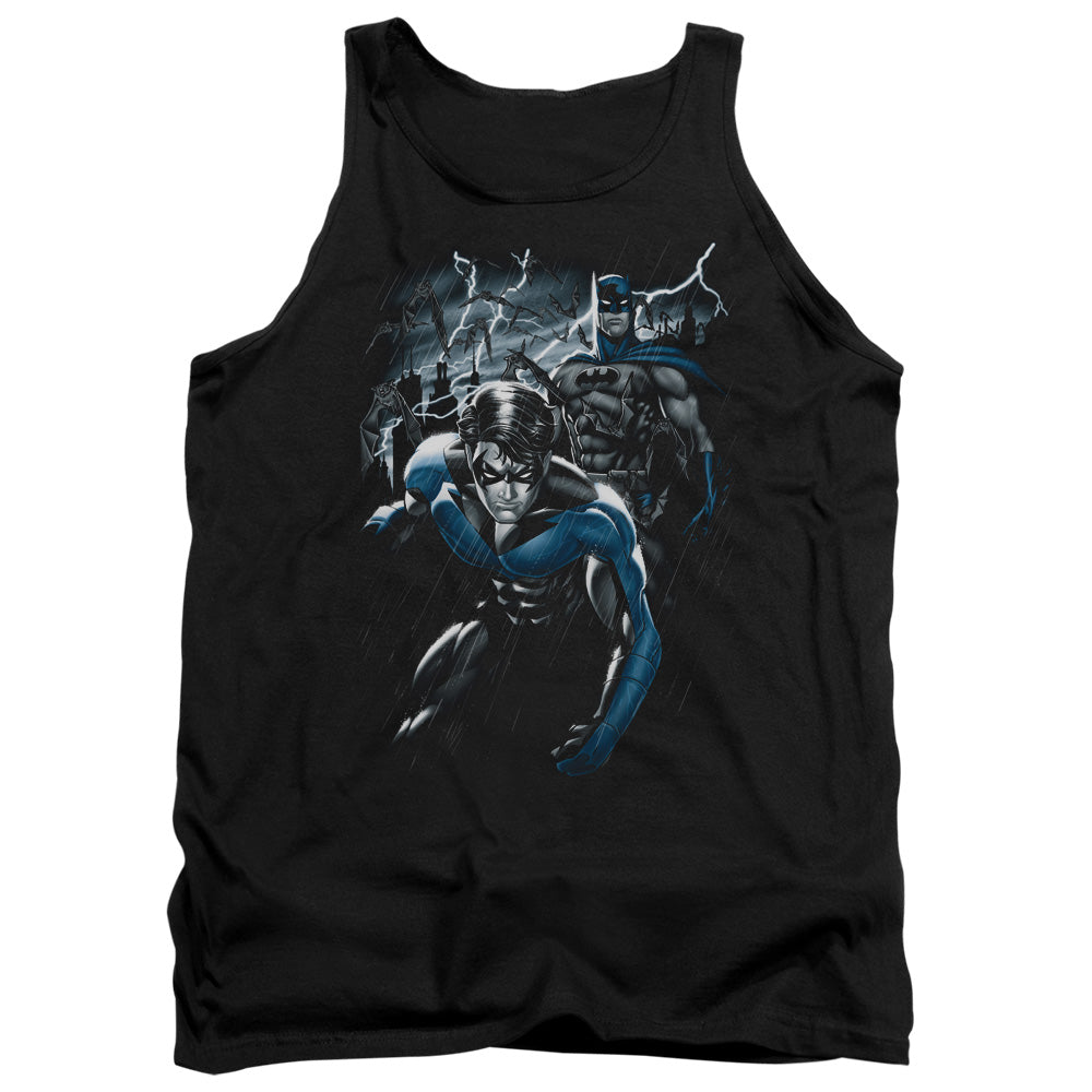AN OFFCIALLY LICENSED BATMAN DYNAMIC DUO ADULT UNISEX TANK TOP BLACK