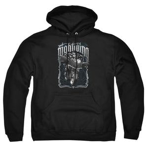 AN OFFCIALLY LICENSED BATMAN NIGHTWING BIKER ADULT UNISEX PULLOVER HOODIE BLACK