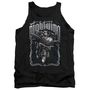 AN OFFCIALLY LICENSED BATMAN NIGHTWING BIKER ADULT UNISEX TANK TOP BLACK
