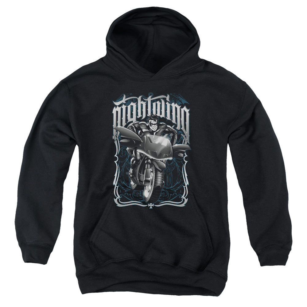 Batman Nightwing Biker Licensed Youth Hoodie (Ages 8-12) SM-XL