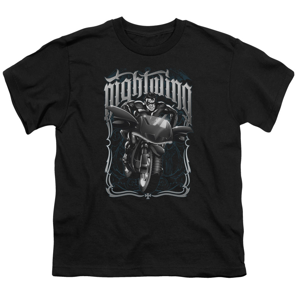 Batman Nightwing Biker Licensed Kid's T-Shirt (Ages 4-7) XS-XL
