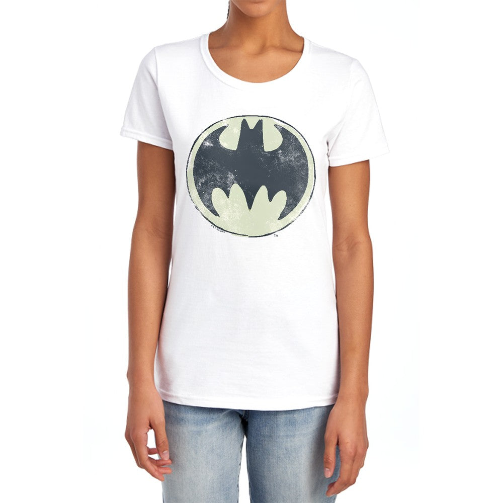 Batman Old Time Logo Licensed Women's T-Shirt Regular Fit SM-2X