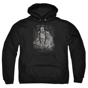 AN OFFCIALLY LICENSED BATMAN PENCILLED RAIN ADULT UNISEX PULLOVER HOODIE BLACK