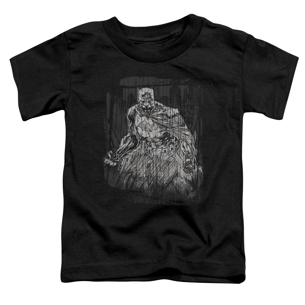 Batman Pencilled Rain Licensed Toddler T-Shirt SM-LG