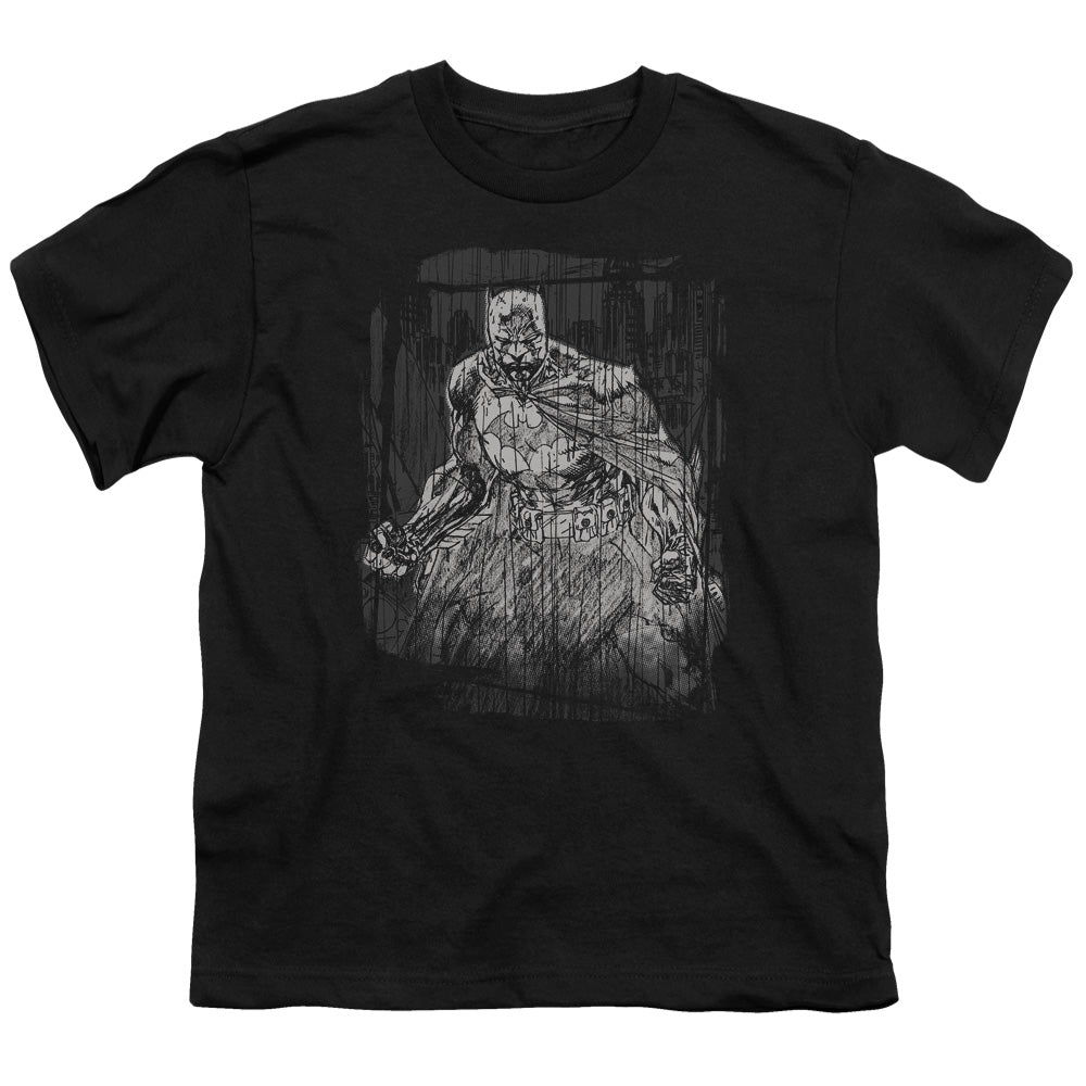 Batman Pencilled Rain Licensed Kid's T-Shirt (Ages 4-7) XS-XL