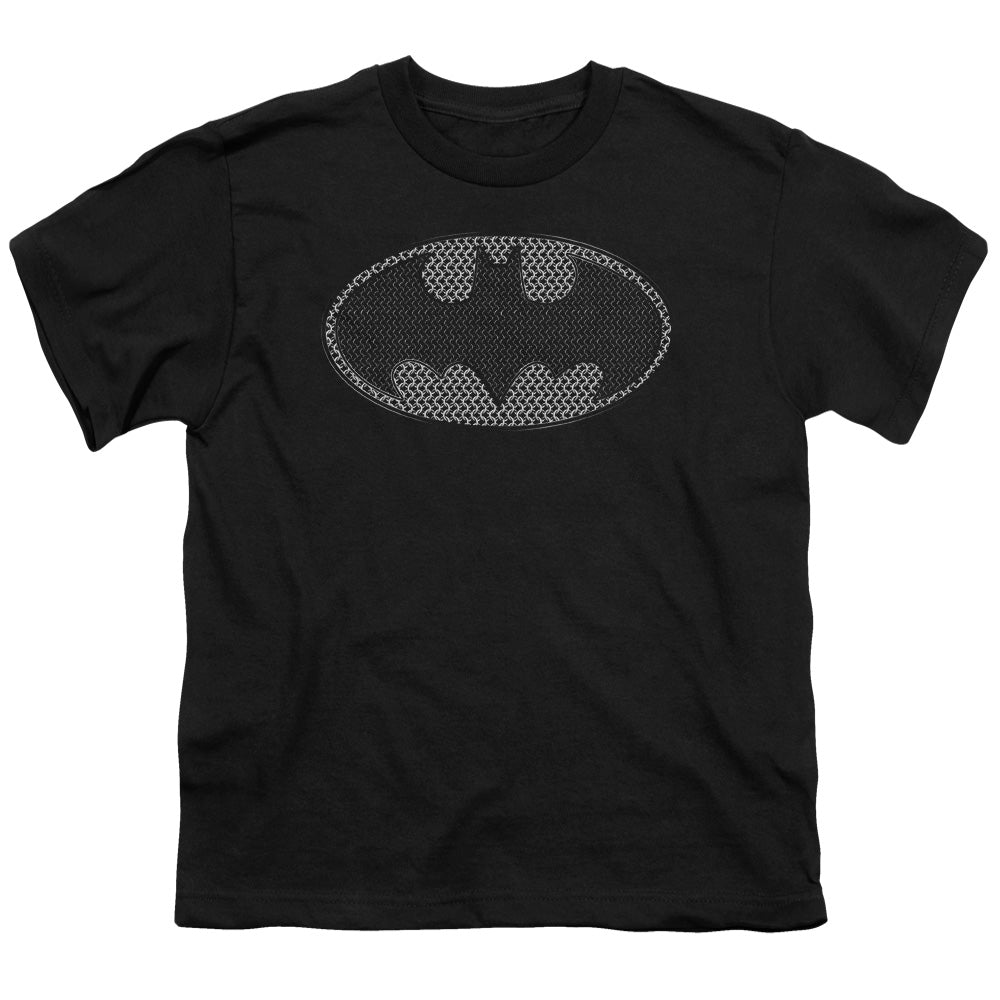 Batman Chainmail Shield Licensed Kid's T-Shirt (Ages 4-7) XS-XL