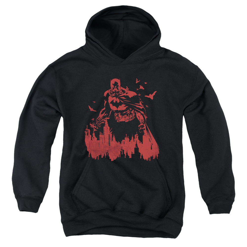 AN OFFCIALLY LICENSED BATMAN RED KNIGHT YOUTH HOODIE BLACK