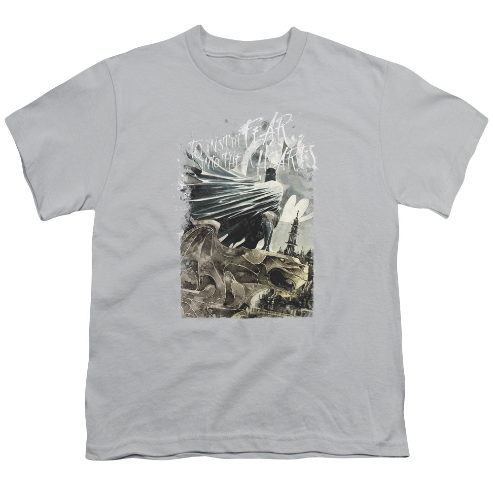 Batman Instill Fear Licensed Kid's T-Shirt (Ages 4-7) XL