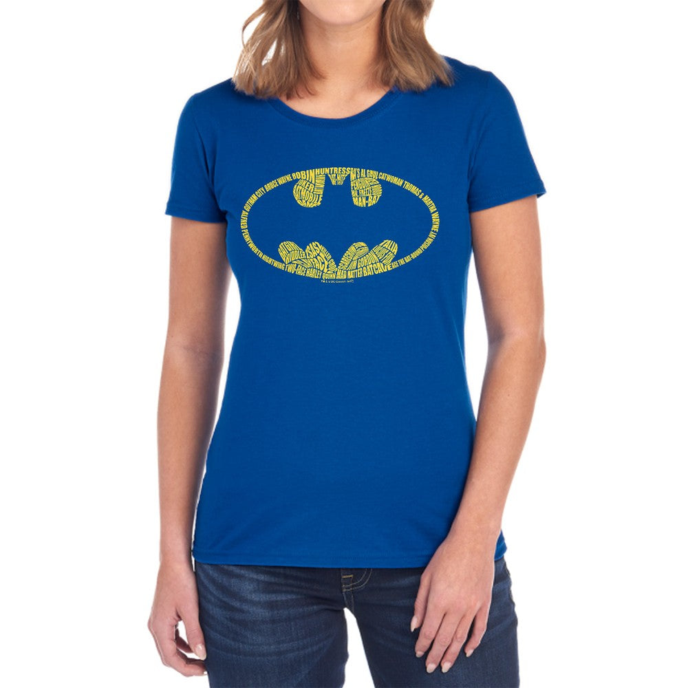Batman Word Logo Licensed Women's T-Shirt Regular Fit SM-2X