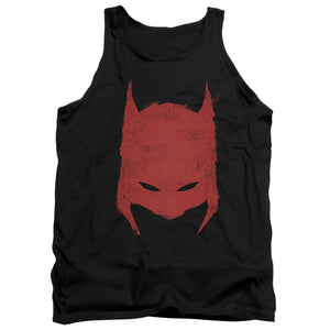 AN OFFCIALLY LICENSED BATMAN HACKED & SCRATCHED ADULT UNISEX TANK TOP BLACK