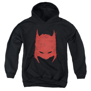 AN OFFCIALLY LICENSED BATMAN HACKED & SCRATCHED YOUTH HOODIE BLACK