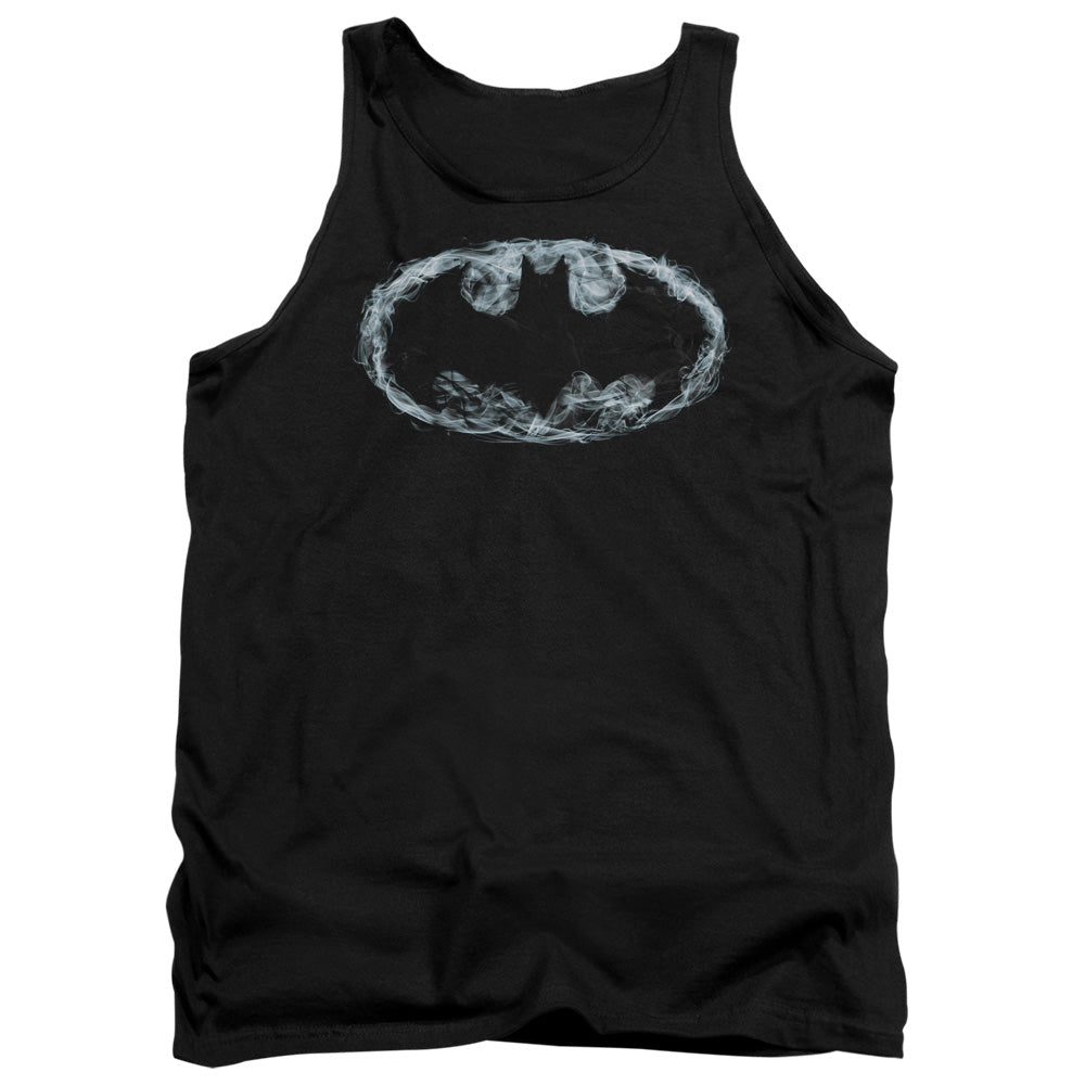 AN OFFCIALLY LICENSED BATMAN SMOKE SIGNAL ADULT UNISEX TANK TOP BLACK