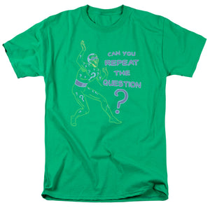 AN OFFCIALLY LICENSED BATMAN REPEAT MEN'S REGULAR FIT T-SHIRT KELLY GREEN