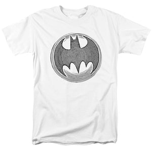 AN OFFCIALLY LICENSED BATMAN KNIGHT KNOCKOUT MEN'S REGULAR FIT T-SHIRT WHITE
