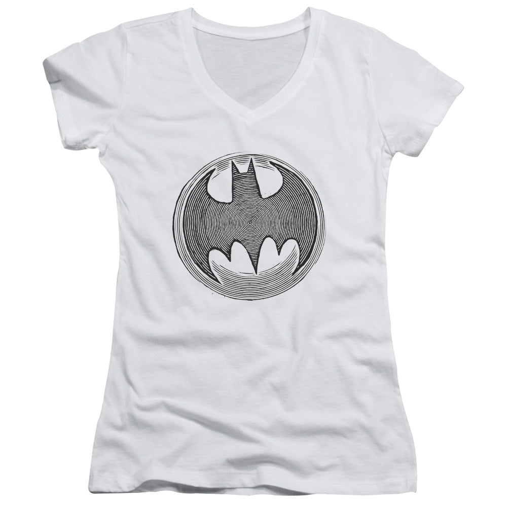 Batman Knight Knockout Licensed Women's T-Shirt Juniors V-Neck SM