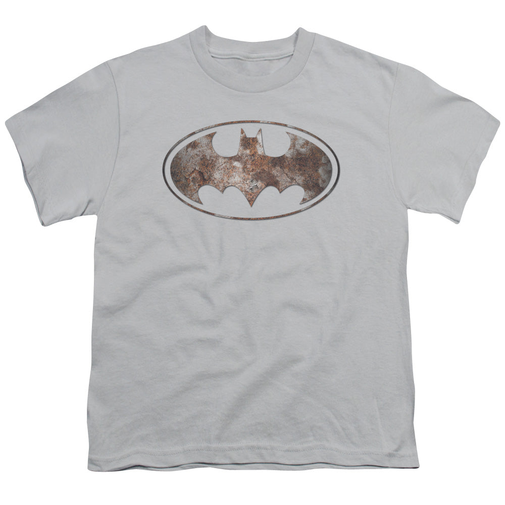 Batman Heavy Rust Logo Licensed Kid's T-Shirt (Ages 4-7) XL