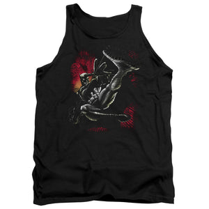 AN OFFCIALLY LICENSED BATMAN KICK SWING ADULT UNISEX TANK TOP BLACK