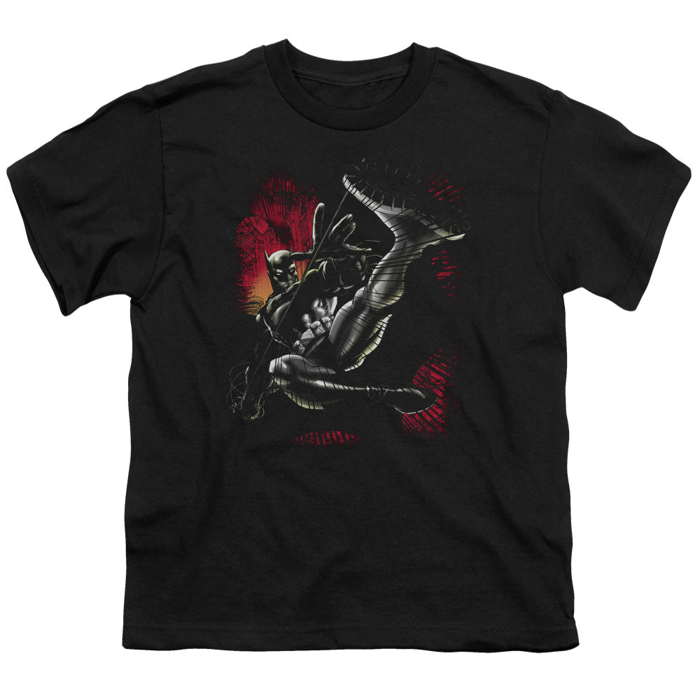 Batman Kick Swing Licensed Kid's T-Shirt (Ages 4-7) XS-XL