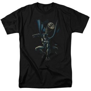 AN OFFCIALLY LICENSED BATMAN CALLING ALL BATS MEN'S REGULAR FIT T-SHIRT BLACK