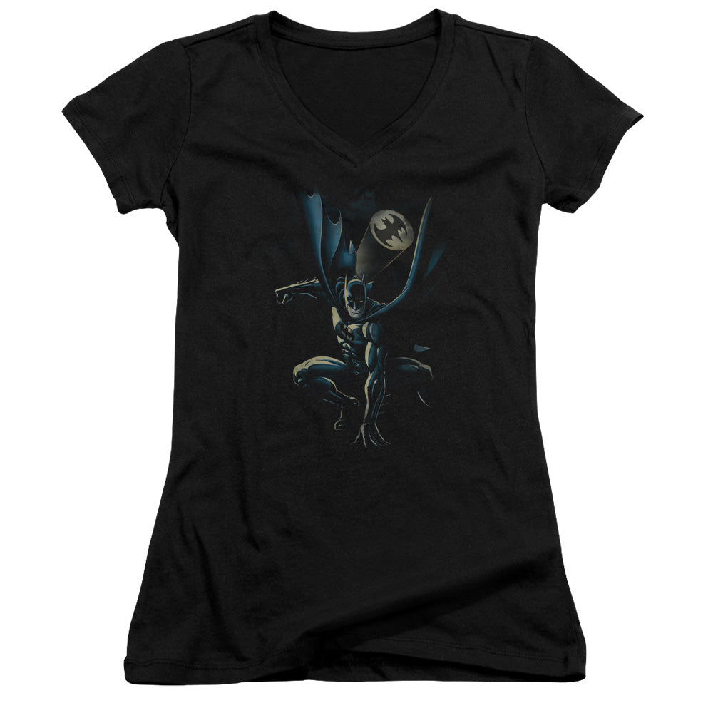 Batman Calling All Bats Licensed Women's T-Shirt Juniors V-Neck SM