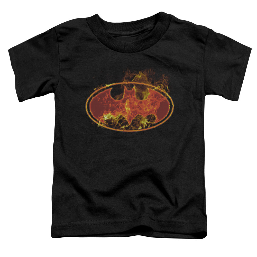 Batman Flames Logo Licensed Toddler T-Shirt SM-LG
