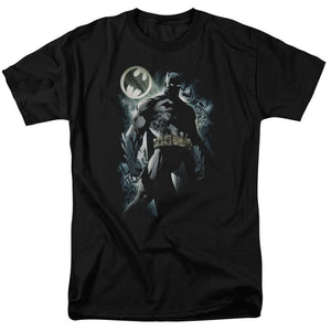 AN OFFCIALLY LICENSED BATMAN THE KNIGHT MEN'S REGULAR FIT T-SHIRT BLACK