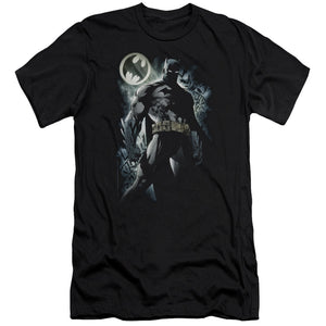 AN OFFCIALLY LICENSED BATMAN THE KNIGHT MEN'S PREMIUM SLIM FIT T-SHIRT BLACK
