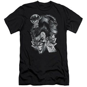 AN OFFCIALLY LICENSED BATMAN ARCHENEMIES MEN'S PREMIUM SLIM FIT T-SHIRT BLACK