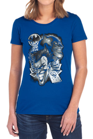 AN OFFCIALLY LICENSED BATMAN ARCHENEMIES WOMEN'S REGULAR FIT T-SHIRT BLACK