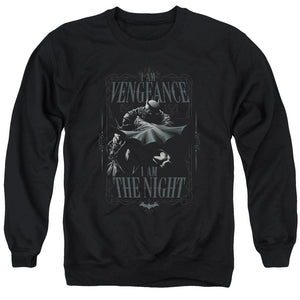 AN OFFCIALLY LICENSED BATMAN I AM ADULT UNISEX CREWNECK SWEATSHIRT BLACK
