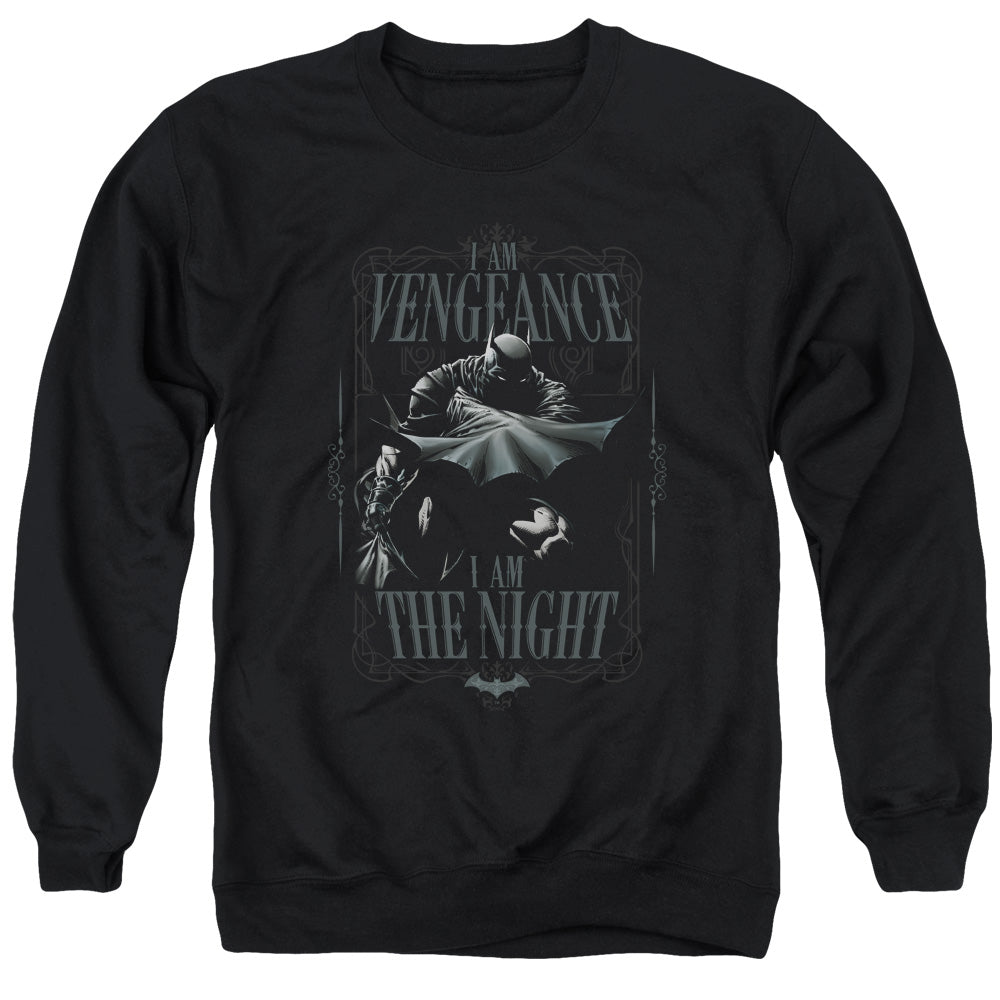 AN OFFCIALLY LICENSED BATMAN I AM ADULT UNISEX CREWNECK SWEATSHIRT BLACK