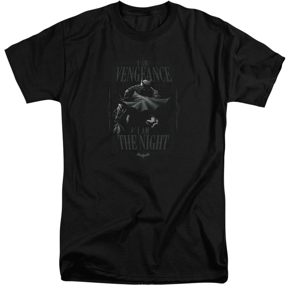 AN OFFCIALLY LICENSED BATMAN I AM MEN'S TALL FIT T-SHIRT BLACK