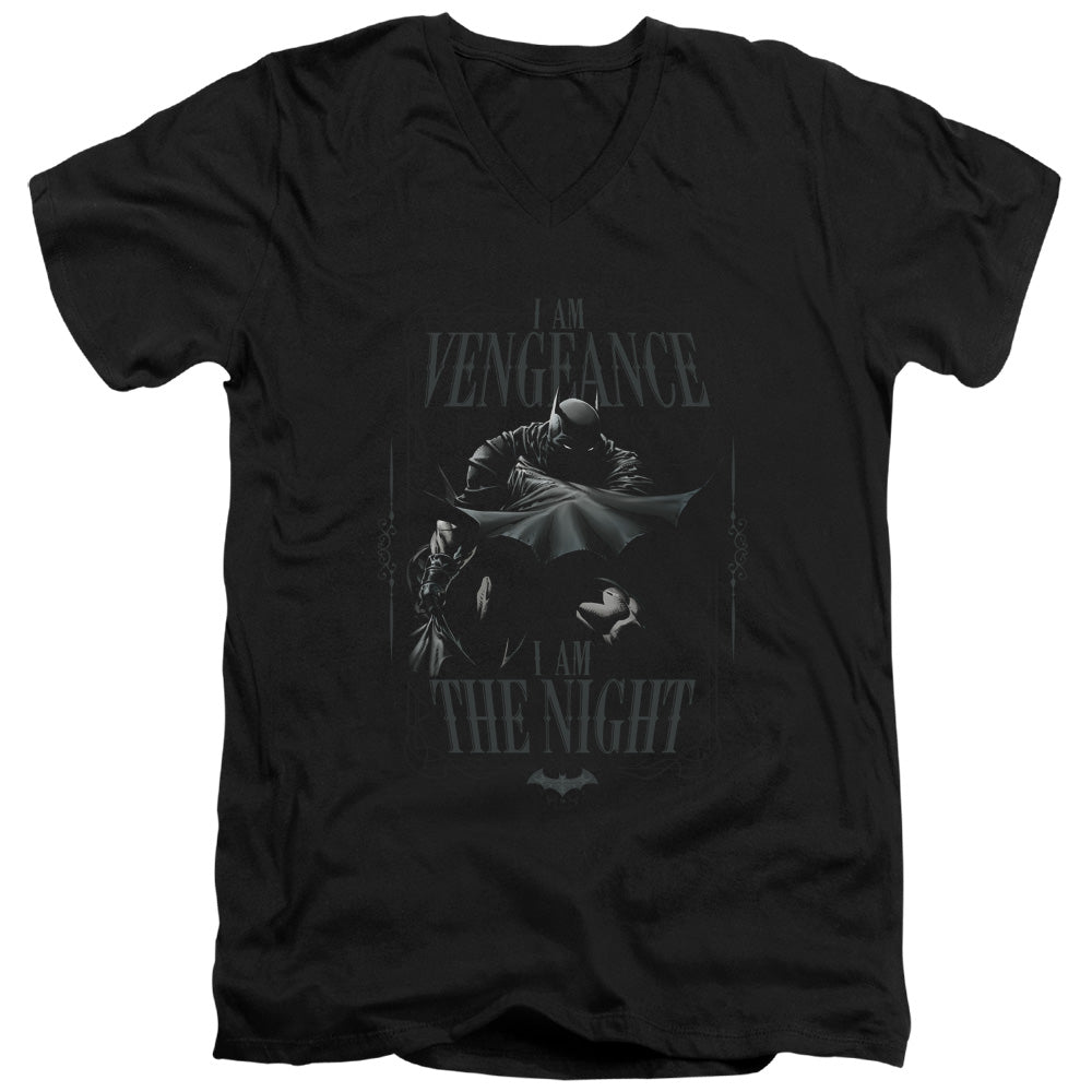 AN OFFCIALLY LICENSED BATMAN I AM MEN'S V-NECK T-SHIRT BLACK