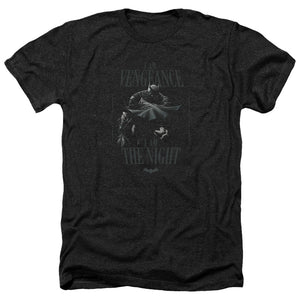 AN OFFCIALLY LICENSED BATMAN I AM MEN'S HEATHER T-SHIRT CHARCOAL