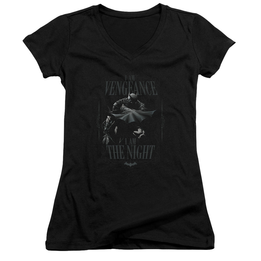 Batman I Am Licensed Women's T-Shirt Juniors V-Neck SM