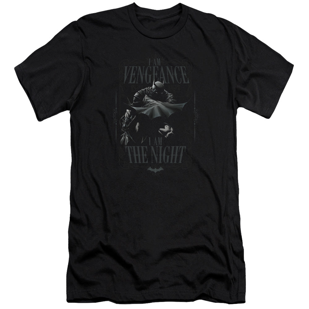AN OFFCIALLY LICENSED BATMAN I AM MEN'S PREMIUM SLIM FIT T-SHIRT BLACK