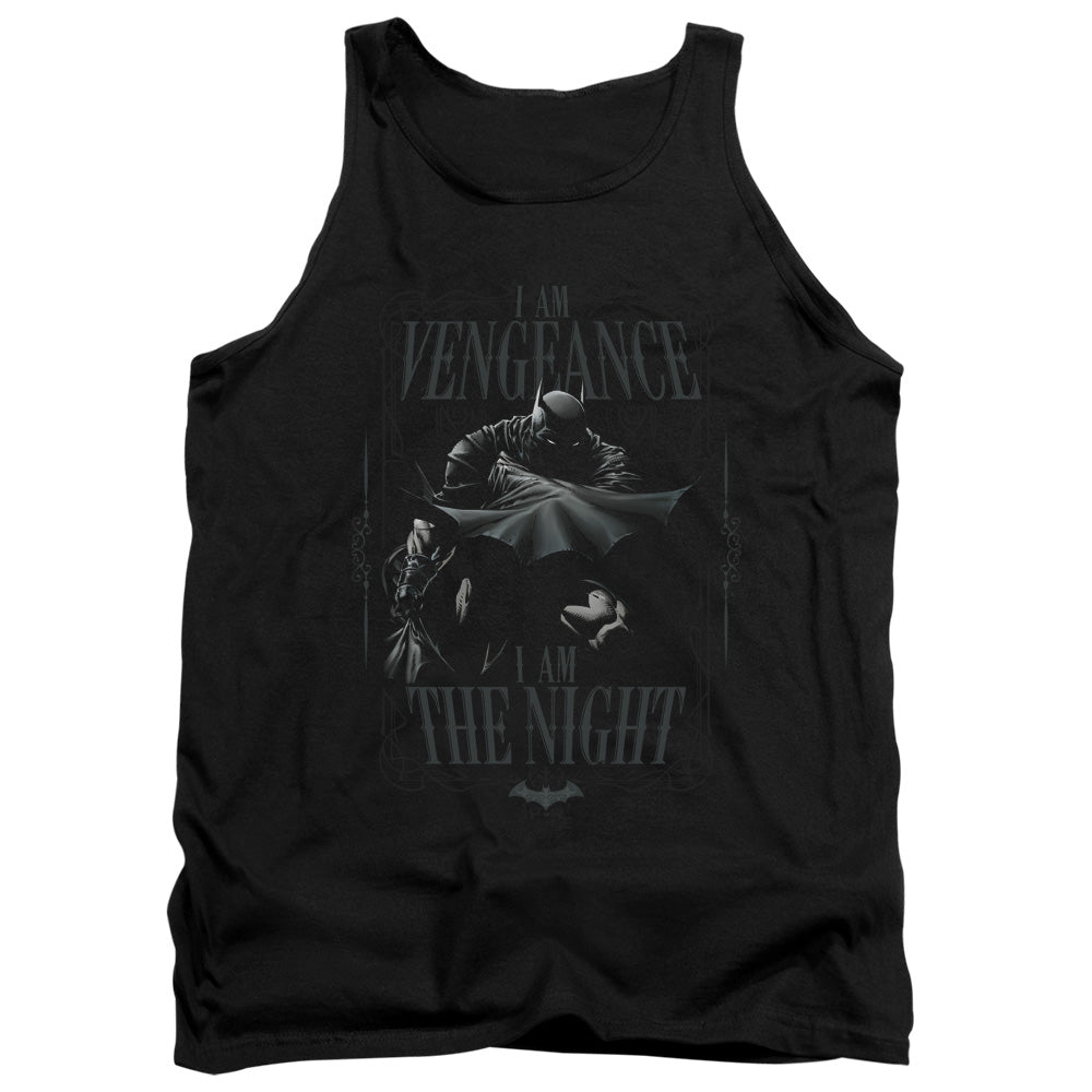 AN OFFCIALLY LICENSED BATMAN I AM ADULT UNISEX TANK TOP BLACK