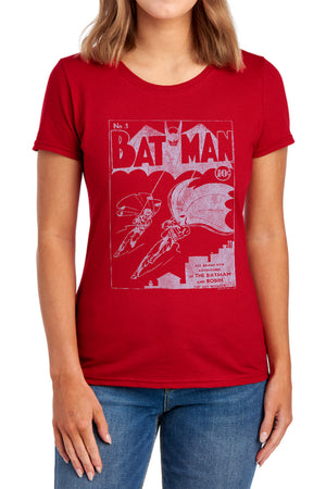 AN OFFCIALLY LICENSED BATMAN ISSUE 1 COVER WOMEN'S REGULAR FIT T-SHIRT ROYAL