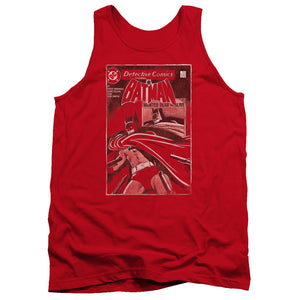 AN OFFCIALLY LICENSED BATMAN DOA COVER ADULT UNISEX TANK TOP RED