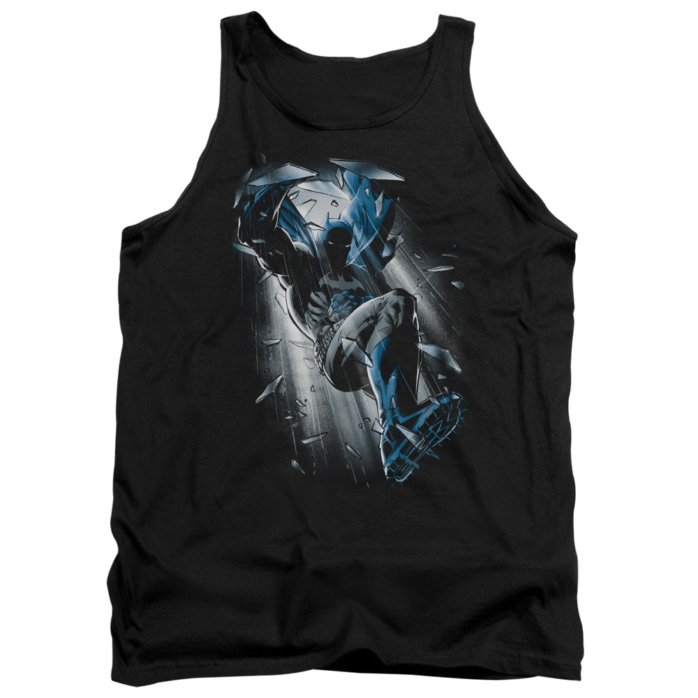 AN OFFCIALLY LICENSED BATMAN BAT CRASH ADULT UNISEX TANK TOP BLACK