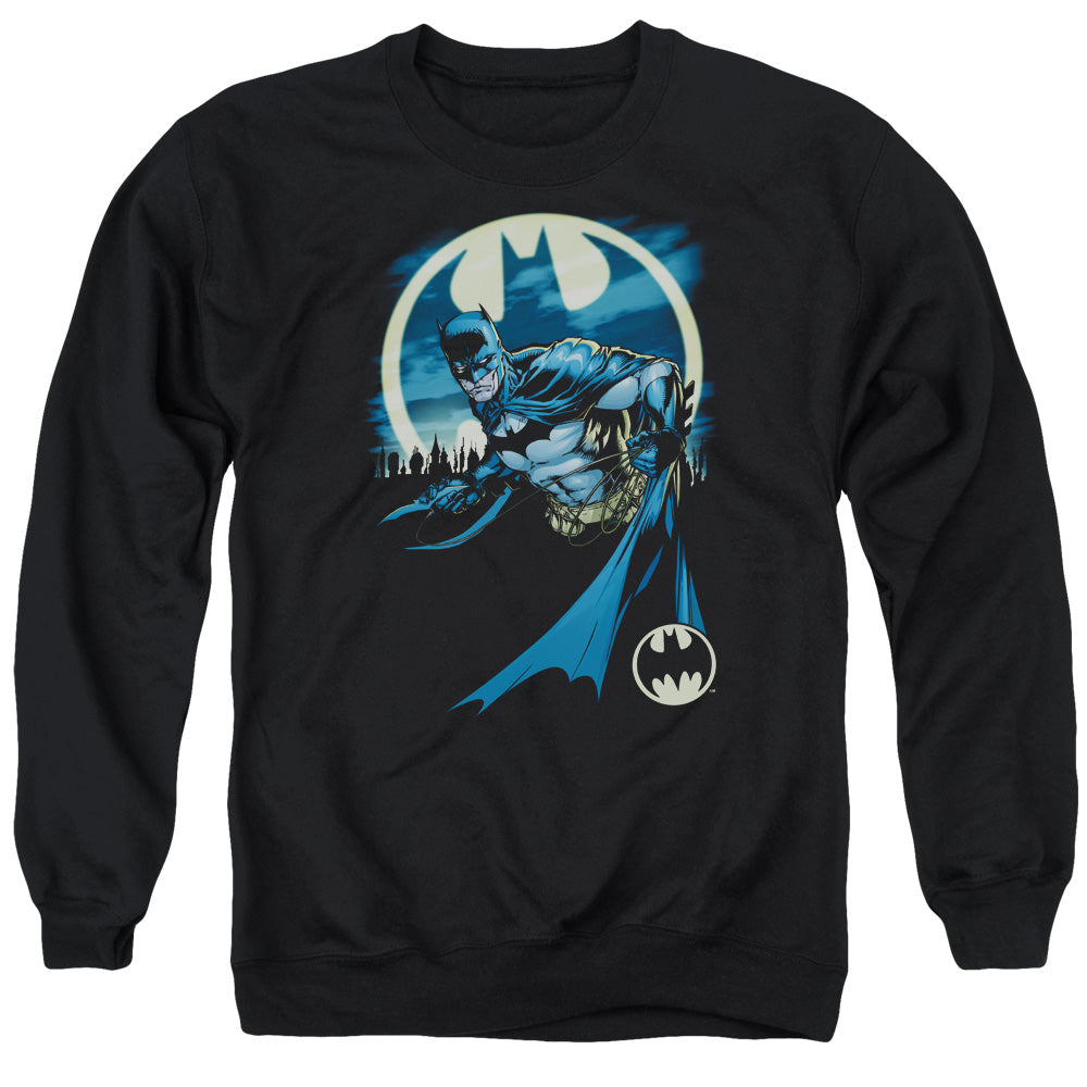 AN OFFCIALLY LICENSED BATMAN HEED THE CALL ADULT UNISEX CREWNECK SWEATSHIRT BLACK