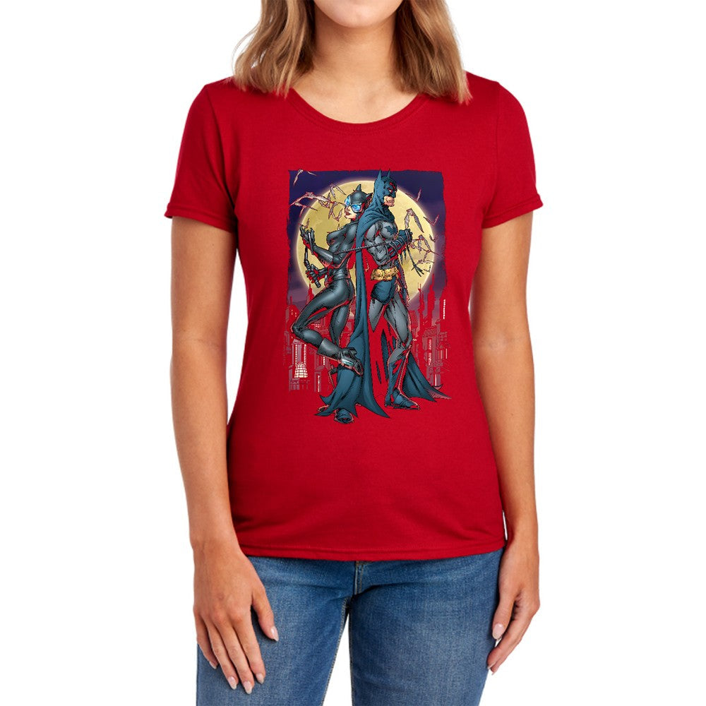 Batman Paint The Town Red Licensed Women's T-Shirt Regular Fit SM-2X