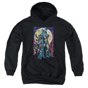 AN OFFCIALLY LICENSED BATMAN PAINT THE TOWN RED YOUTH HOODIE BLACK