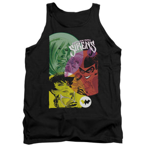 AN OFFCIALLY LICENSED BATMAN GOTHAM SIRENS ADULT UNISEX TANK TOP BLACK