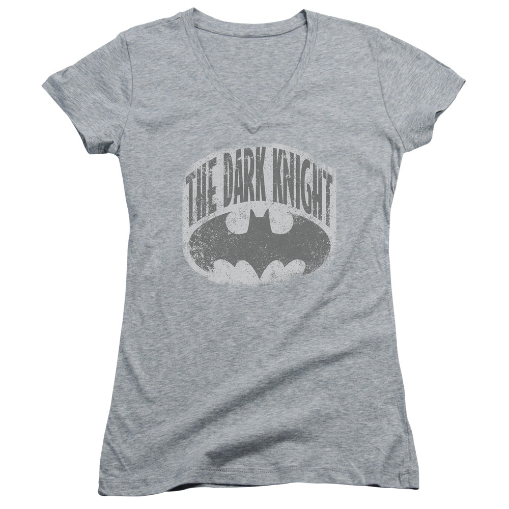 Batman Dark Knight Shield Licensed Women's T-Shirt Juniors V-Neck 2X