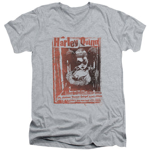 AN OFFCIALLY LICENSED BATMAN  DR QUINN MEN'S V-NECK T-SHIRT ATHLETIC HEATHER